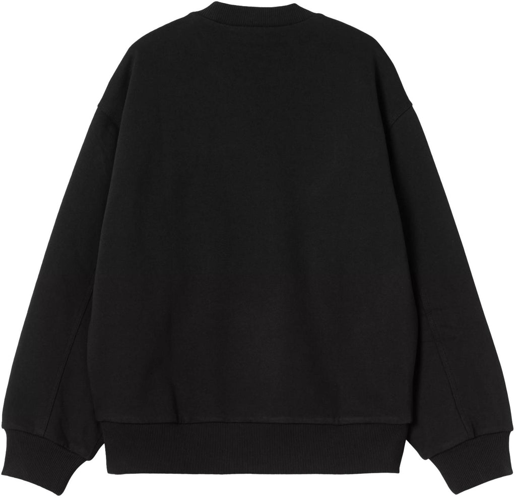 Carhartt Wip Felpa Detroit Sweat Black Stone Washed Blackstonewashed Uomo - 2