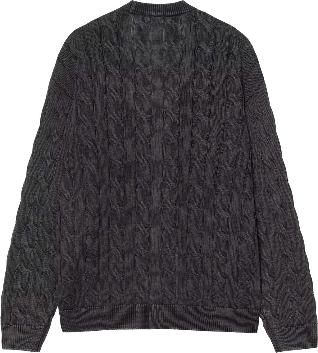 Carhartt Wip Cardigan Carter Cardigan Black Garment Dyed Blackgarmentdyed Uomo - 2