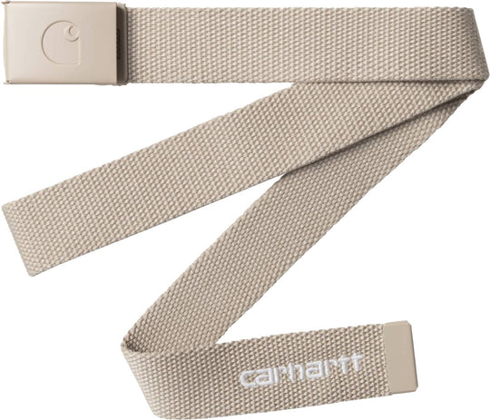 Carhartt Wip Cinta C-logo Belt Tonal Fleur De Sel White Uomo Fleurdeselwhite