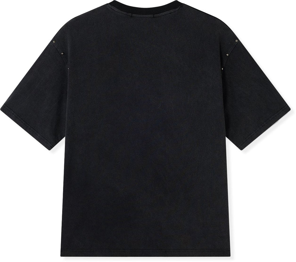 Acupuncture T-shirt Rabbit T-shirt Washed Black Uomo - 2