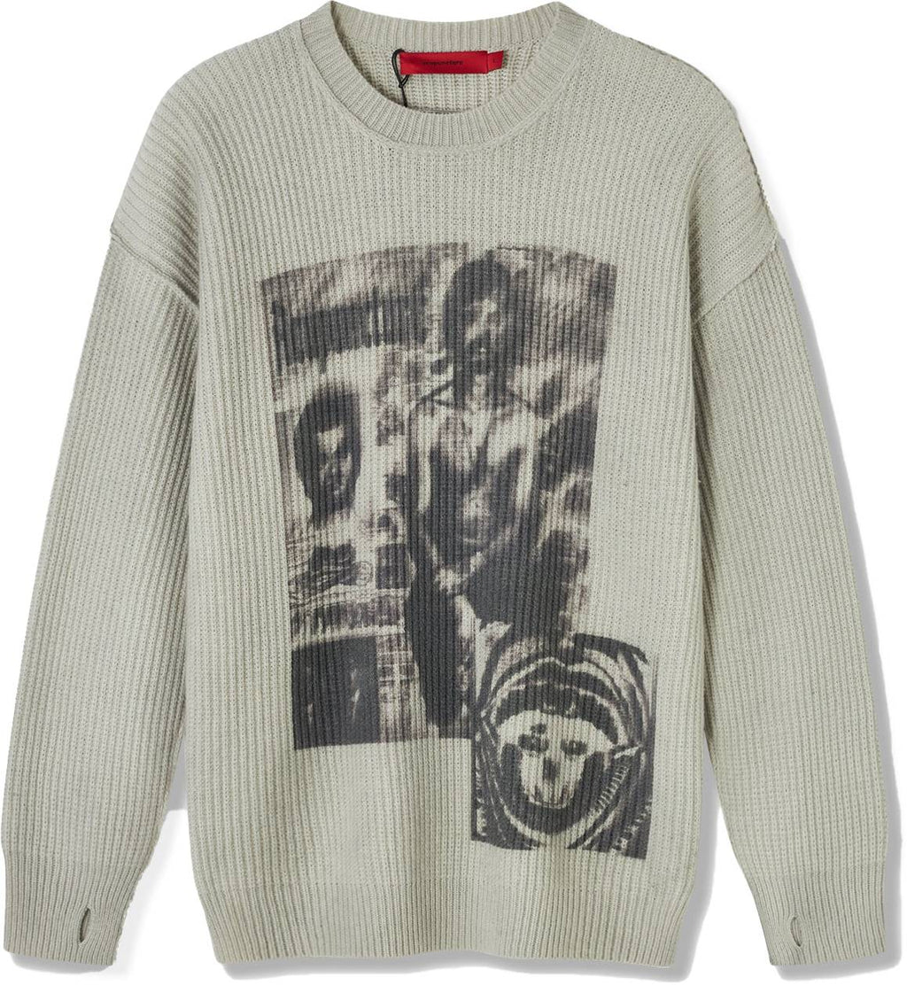Acupuncture Maglione Punker Sweater Khaki Uomo - 1