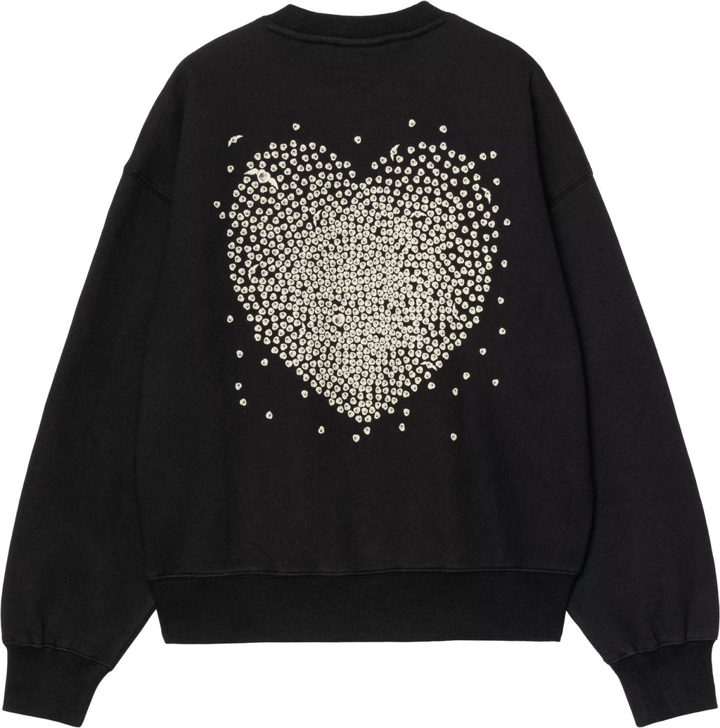 Carhartt Wip Felpa Women Hearts Of Hartts Sweat Black Donna - 1