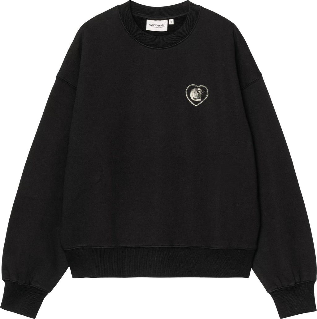 Carhartt Wip Felpa Women Hearts Of Hartts Sweat Black Donna - 2