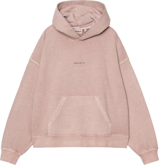 Carhartt Wip Felpa Women Hooded Benton Sweat Glassy Pink Garment Dyed Donna Glassypinkgarmentdyed