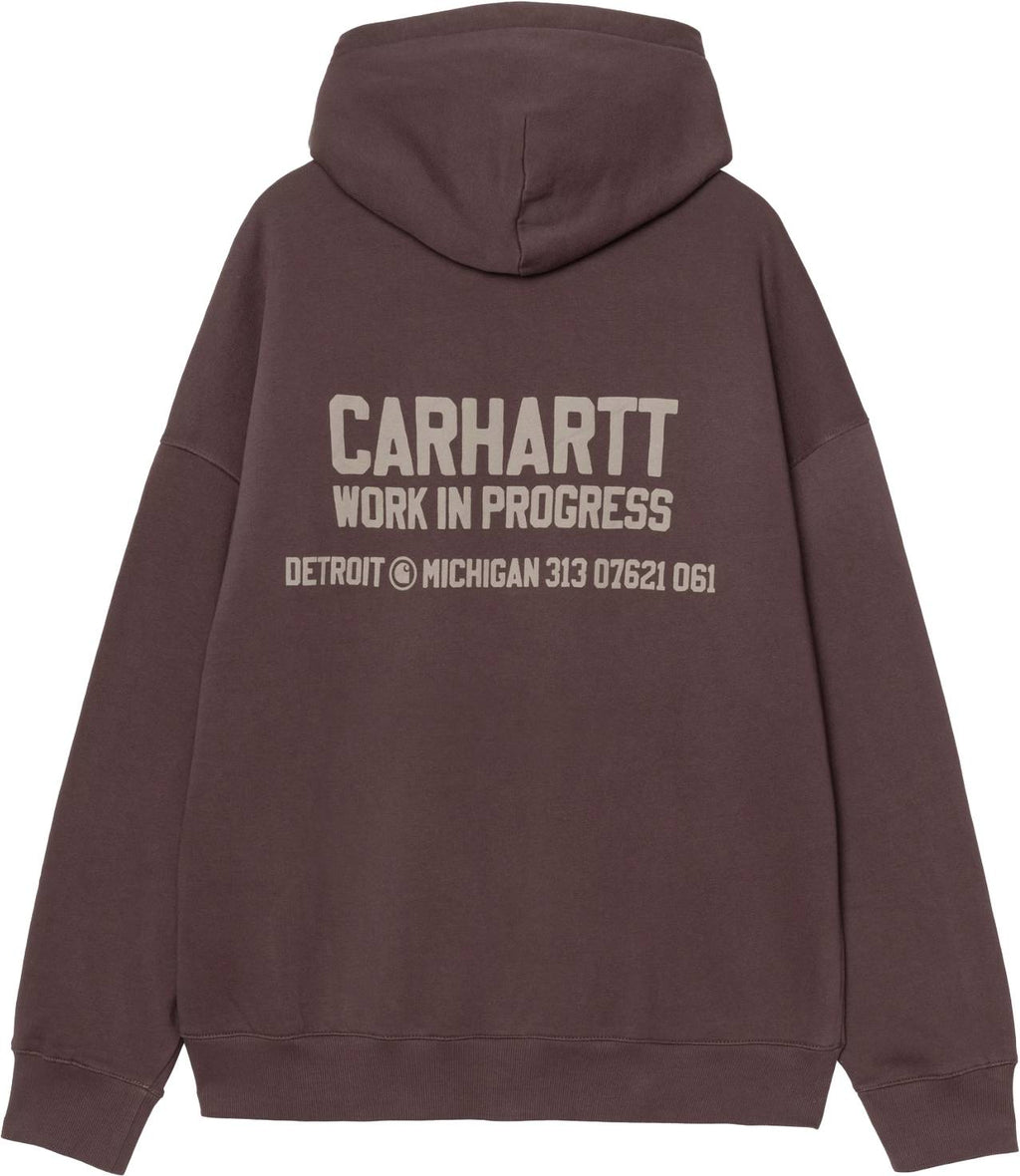 Carhartt Wip Felpa Hooded Distance Sweat Palisander Stone Dyed Palisanderstonedyed Uomo - 1