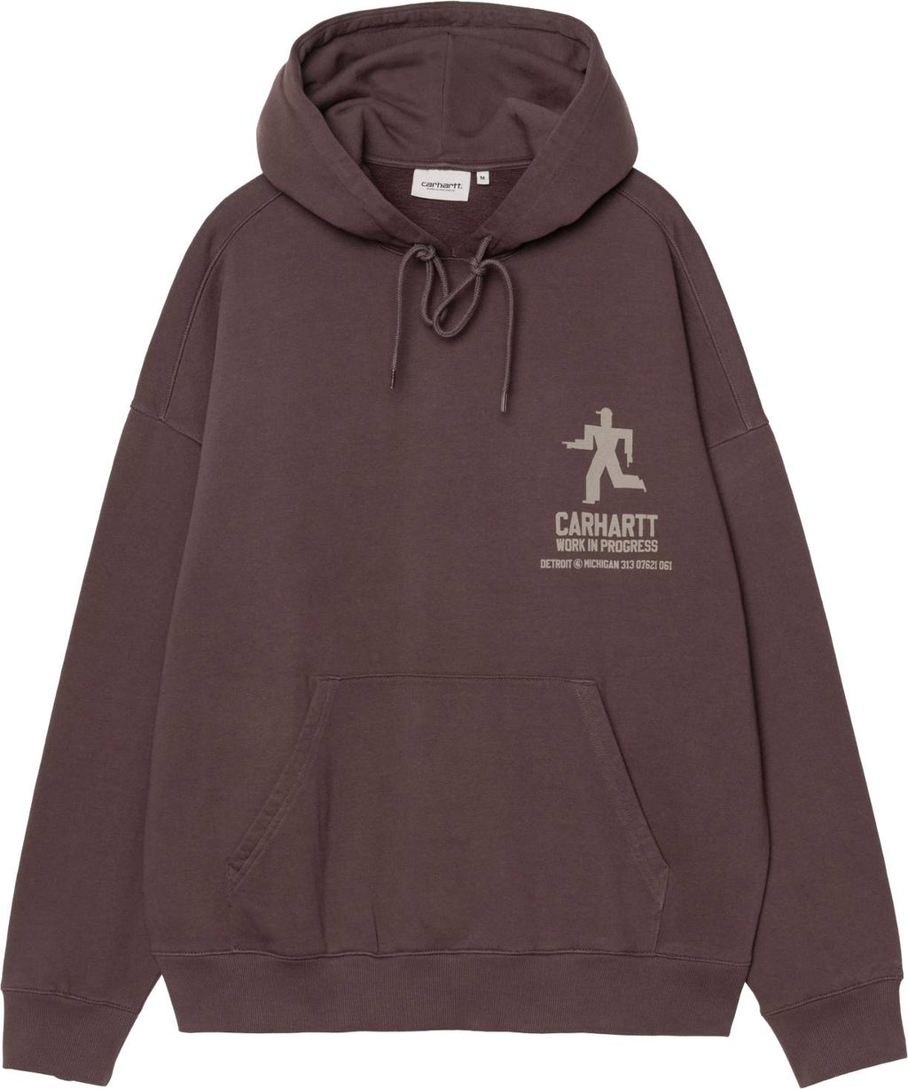 Carhartt Wip Felpa Hooded Distance Sweat Palisander Stone Dyed Palisanderstonedyed Uomo - 2