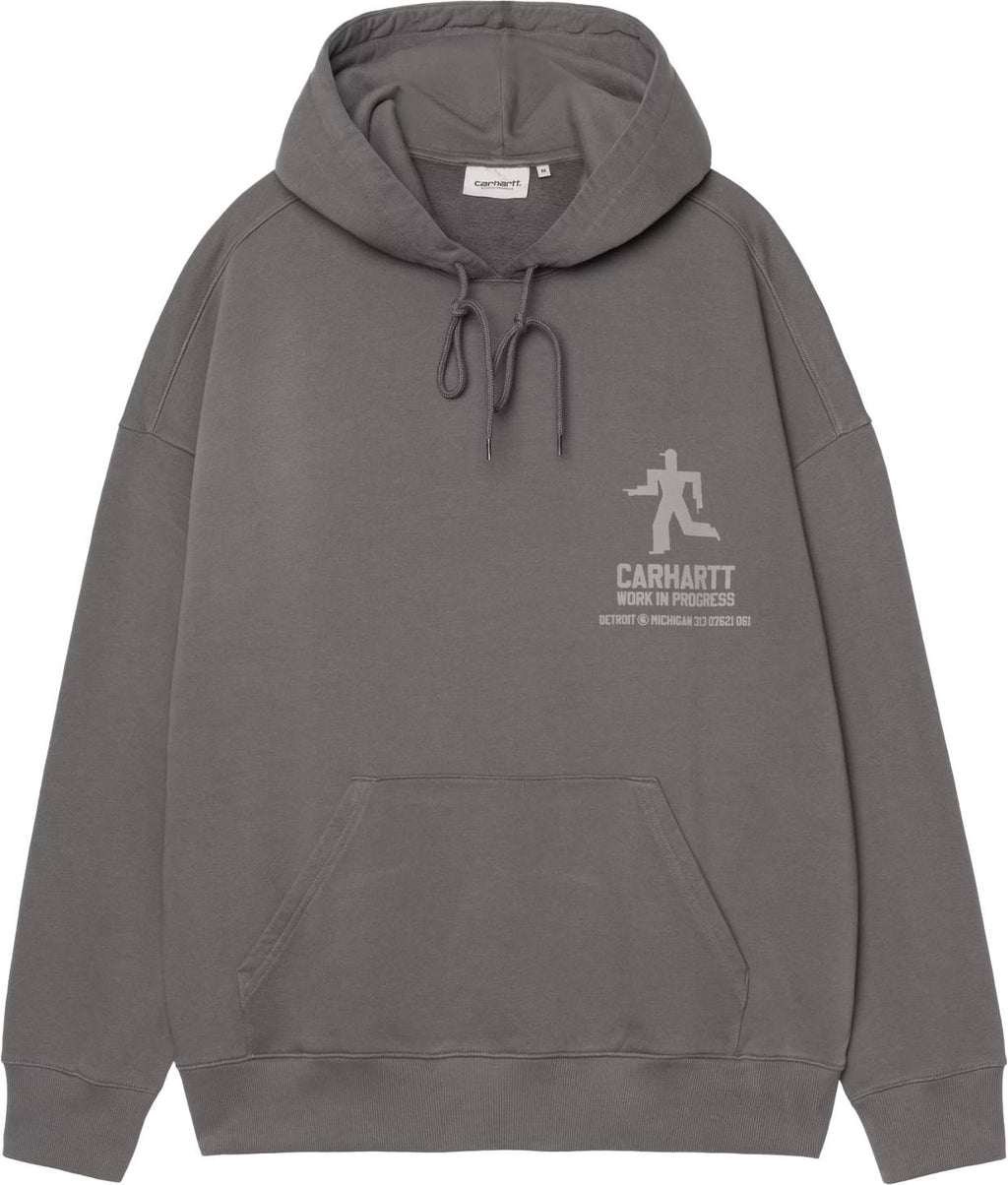 Carhartt Wip Felpa Hooded Distance Sweat Graphite Stone Dyed Graphitestonedyed Uomo - 2