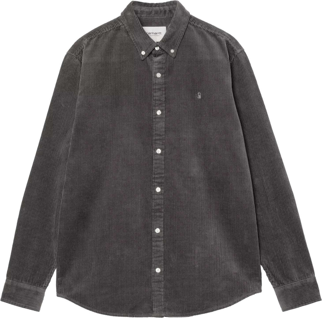 Carhartt Wip Camicia Ls Madison Cord Shirt Graphite Graphite Uomo - 1