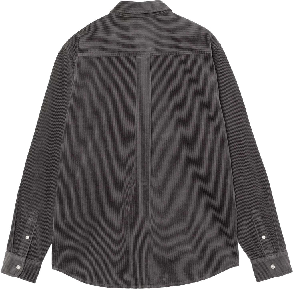 Carhartt Wip Camicia Ls Madison Cord Shirt Graphite Graphite Uomo - 2