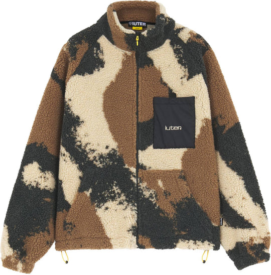 Iuter Felpa Zip Tornado Fur Zip Neck Brown Uomo