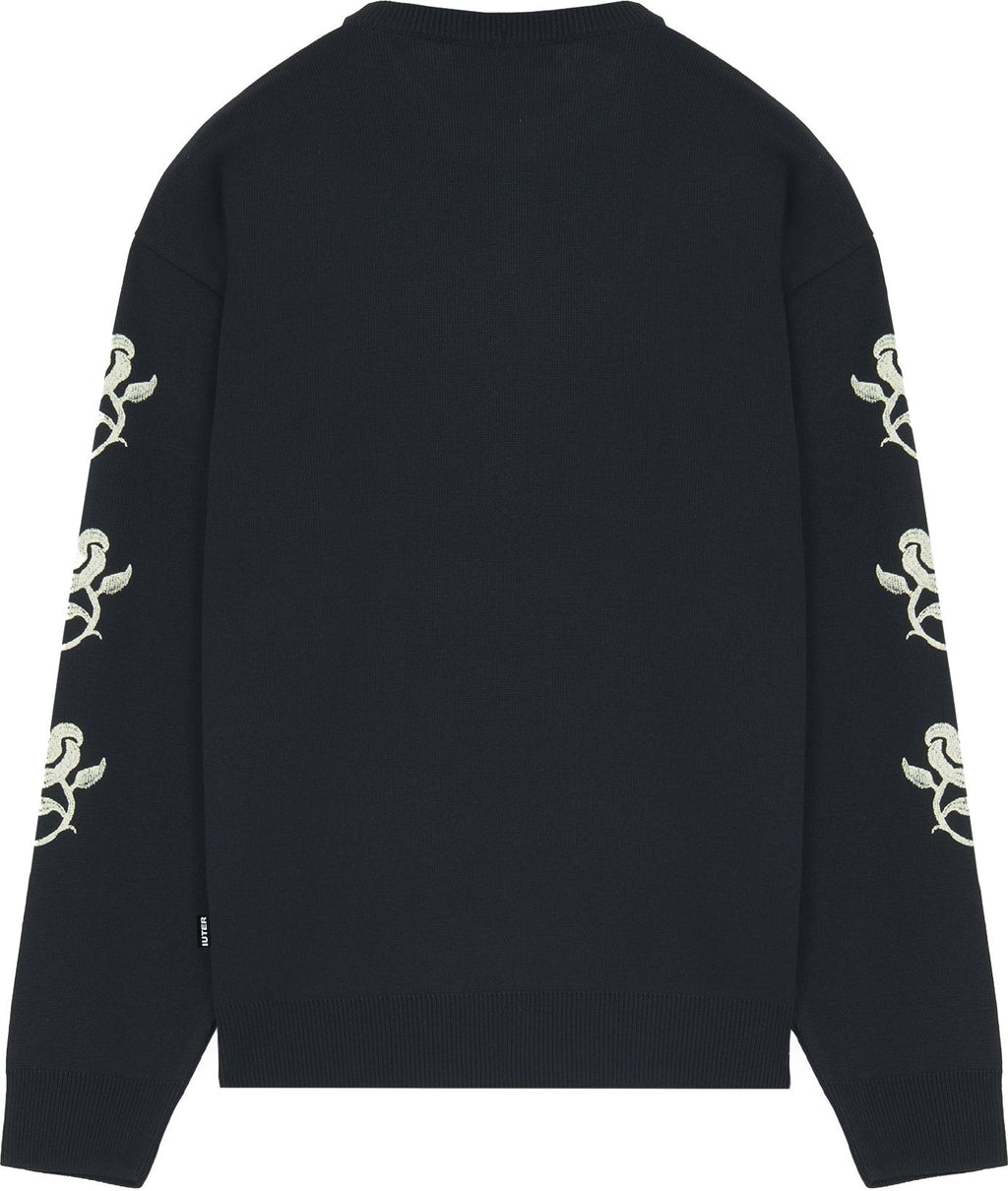 Iuter Maglione Floral Jumper Black Uomo - 2