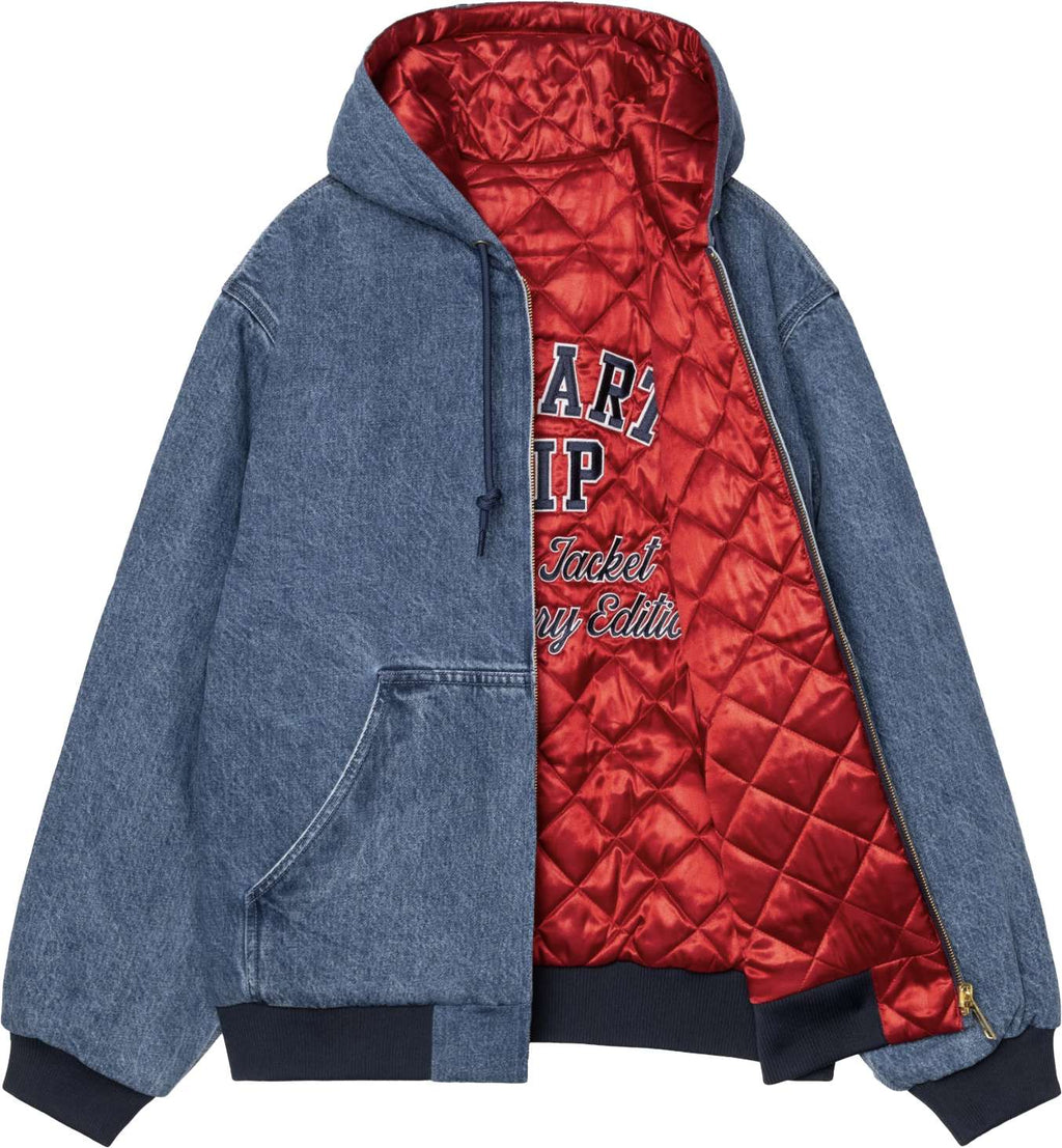 Carhartt Wip Giacca 50 Years Anniversary Og Active Jacket Denim Blue Usa Red Stone Canvas Blueusaredstonebleached Uomo - 3