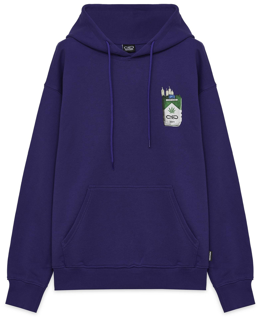 Propaganda Felpa Weed Hoodie Purple Uomo - 1