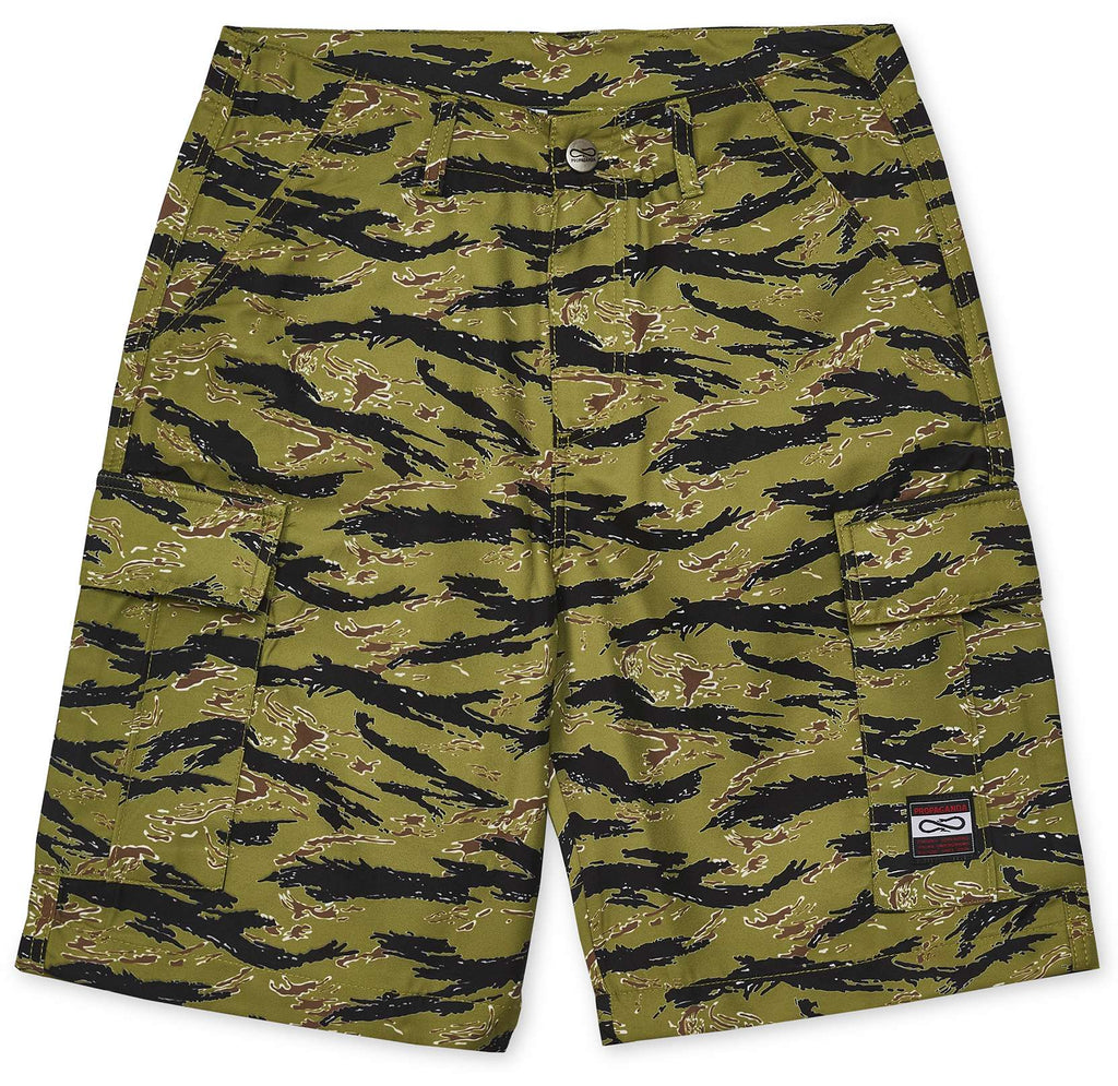 Propaganda Short Red Label Cargo Tiger Camo Camo Green Uomo - 1