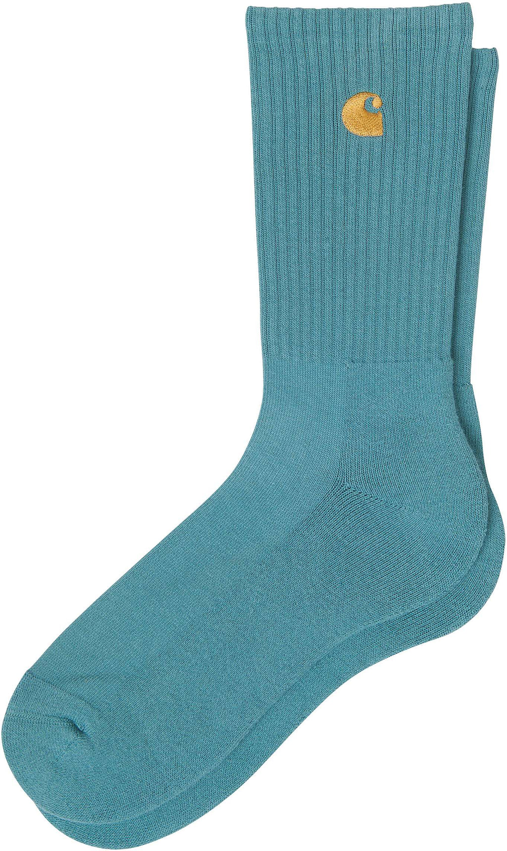 Carhartt Wip Calze Chase Socks Hydro Gold Celeste Uomo - 1