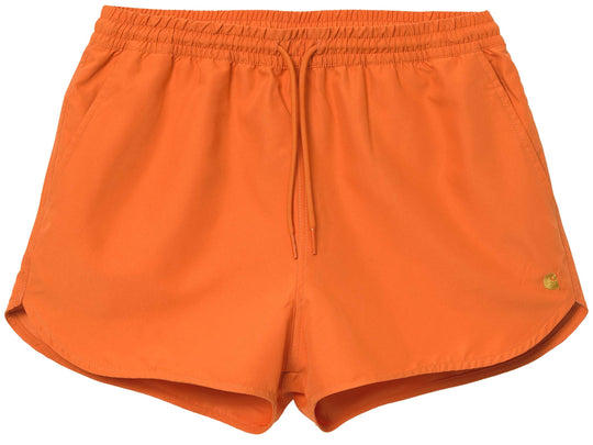 Carhartt Wip Costume Short W Chase Swim Trunk Hokkaido Gold Donna Arancione