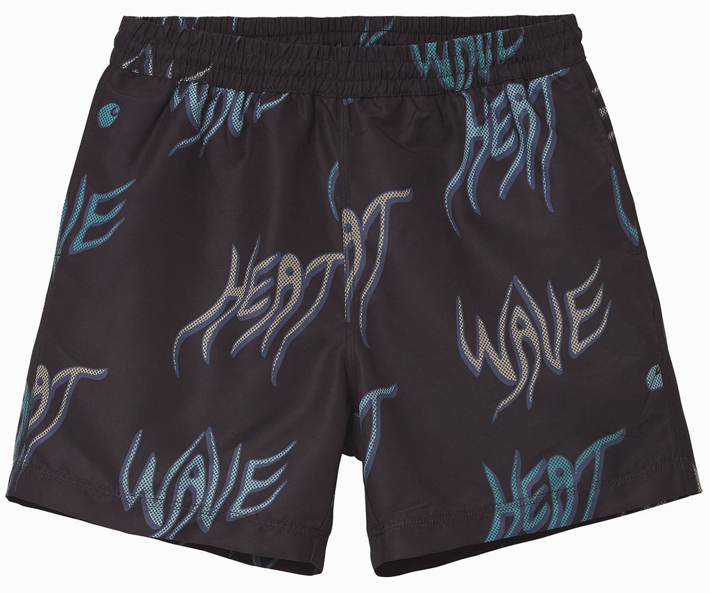 Carhartt Wip Costume Drift Swim Trunk Short Heat Wave Print Black Uomo - 2