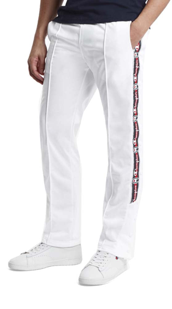 Champion pantaloni Jogging jacquard logo 211855 white