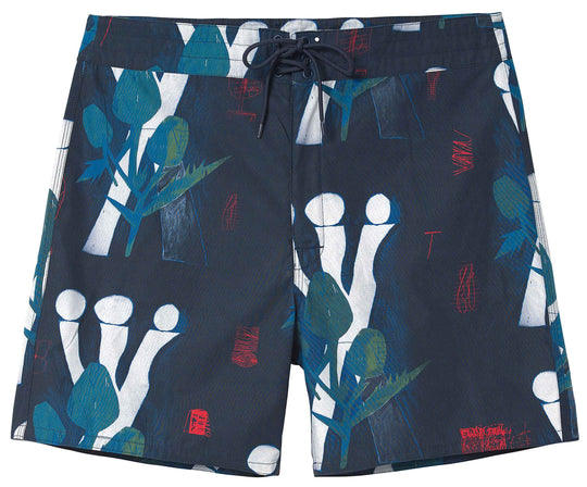 Carhartt Wip Costume Shaka Swim Trunk Short Flowers Print Uomo Nero