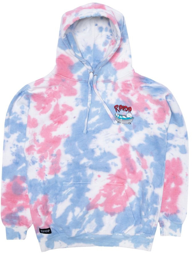 Ripndip Felpa Bath Time Hoodie Tie Dye Pink Uomo - 2