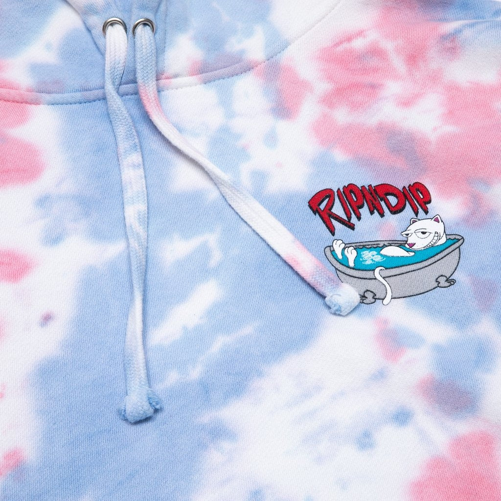 Ripndip Felpa Bath Time Hoodie Tie Dye Pink Uomo - 4