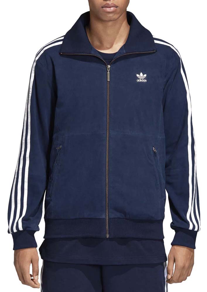 Adidas Giacca Track Jacket Suede Dh7081 Night Navy Blu Uomo - 1