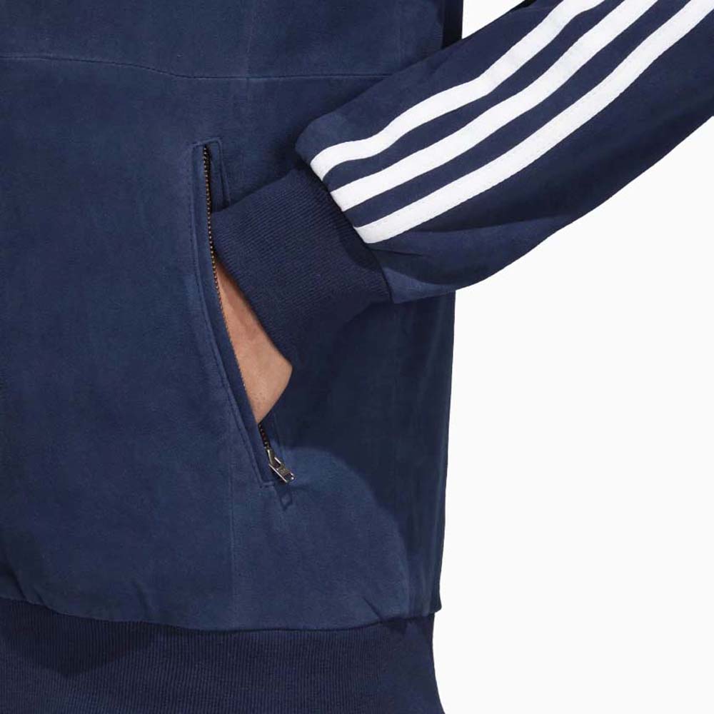 Adidas Giacca Track Jacket Suede Dh7081 Night Navy Blu Uomo - 5