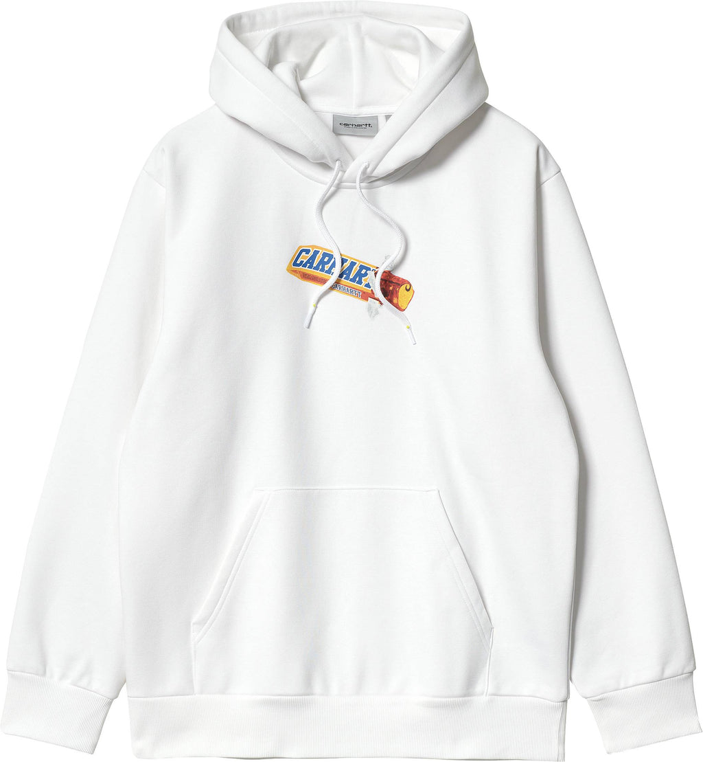 Carhartt Wip Felpa Hooded Chocolate Bar Sweat White Uomo - 1