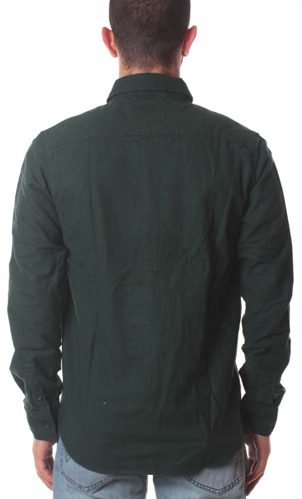 Anerkjendt Camicia Konrad Shirt Forest Verde Militare Uomo - 2