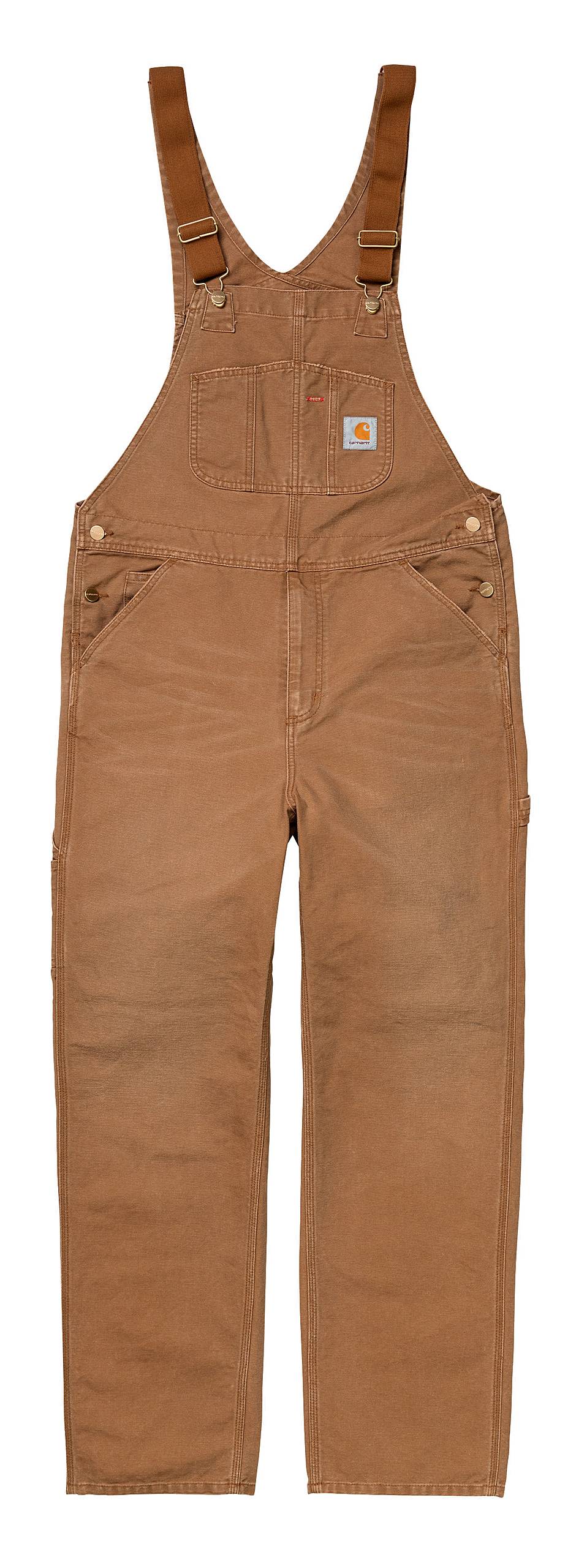 Carhartt Wip Salopette Bib Overall Hamilton Brown Aged Canvas Uomo