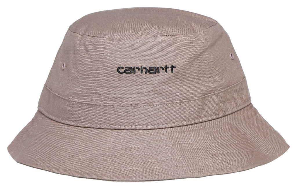 Carhartt Wip Cappello Script Bucket Hat Earthy Pink Black Uomo - 1