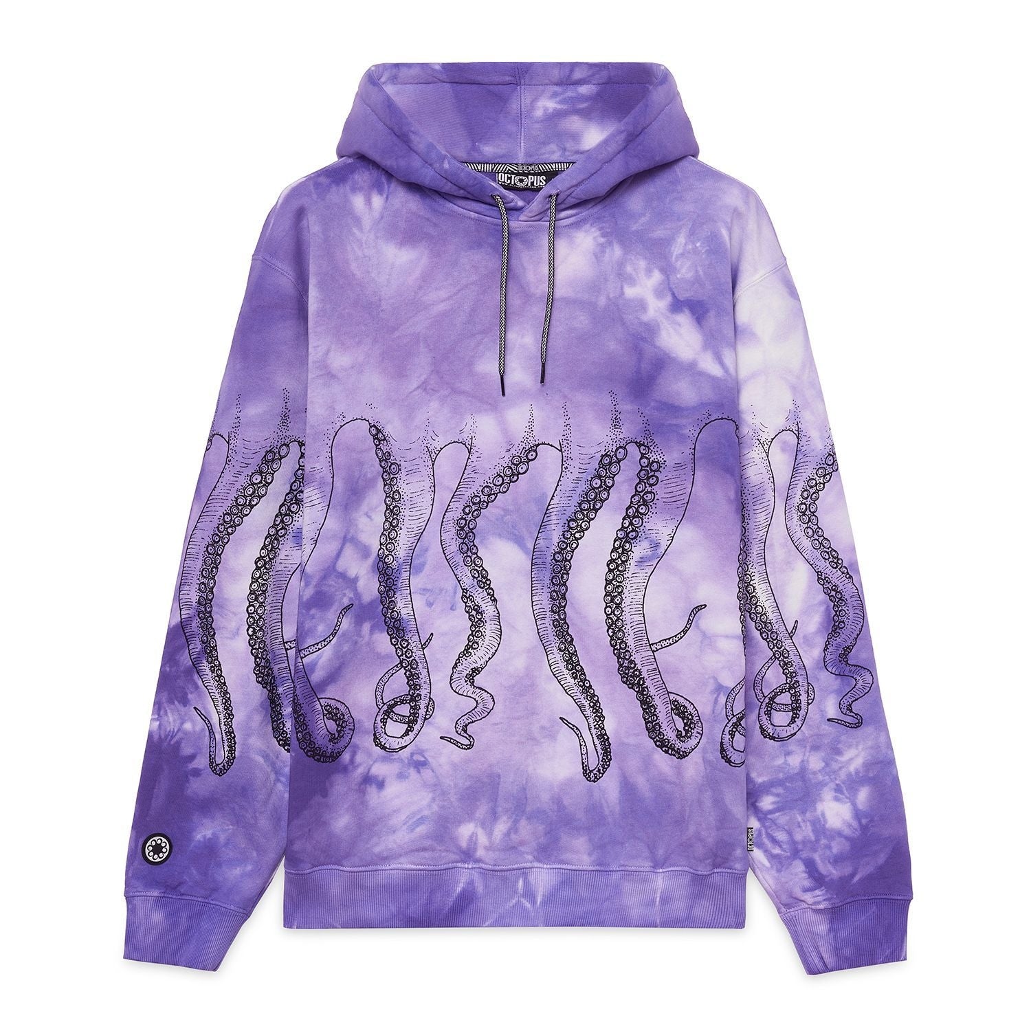 Leopard Octopus Spotted Hoodie Felpa Tie Dye Viola Octopus Felpa