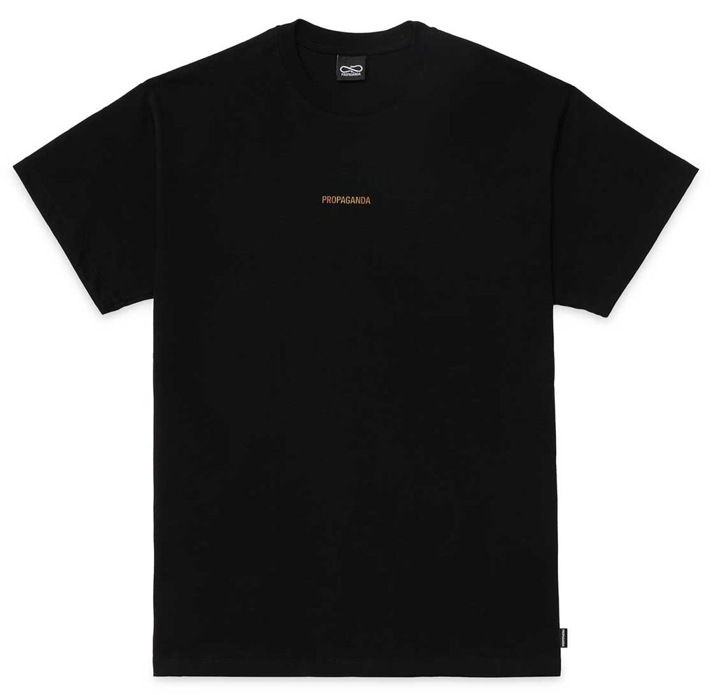 Propaganda T-shirt Ribs Metal Tee Black Gold Uomo - 2