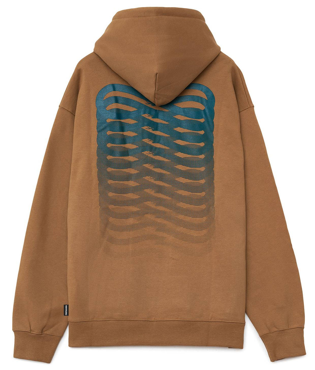 Propaganda Felpa Ribs Hoodie Camel Uomo - 1
