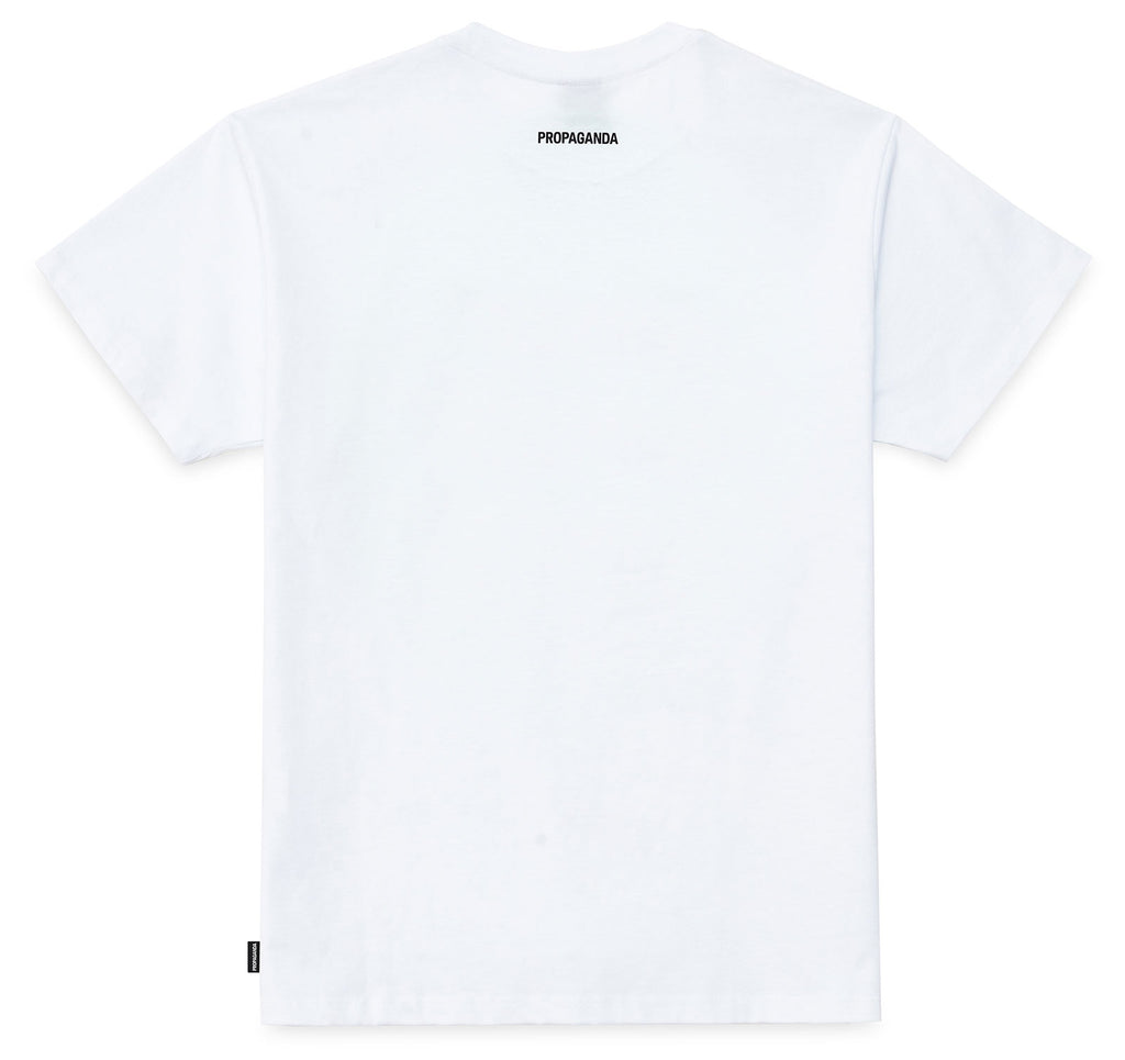 Propaganda T-shirt Logo Fire Tee White Uomo - 2