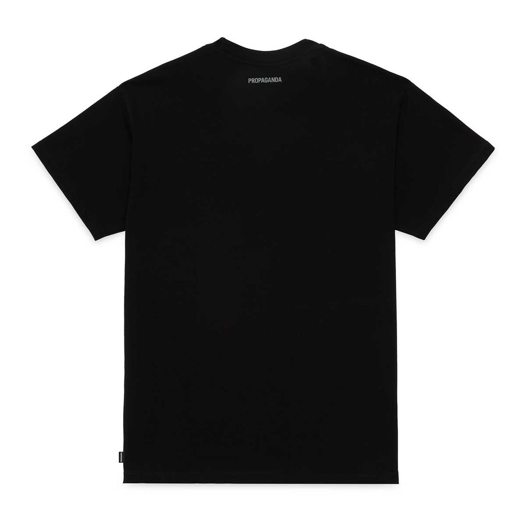 Propaganda T-shirt Logo Fire Tee Black Uomo - 2