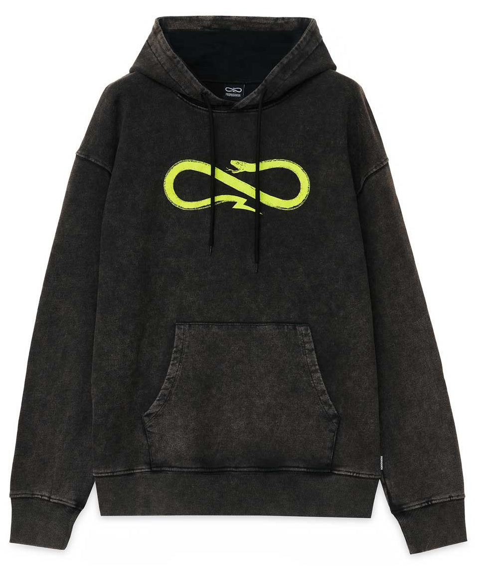 Propaganda Felpa Logo Hoodie Stone Washed Uomo - 1