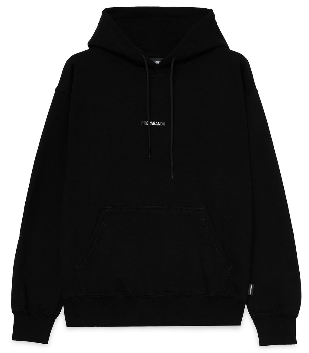 Propaganda Felpa Ribs Metal Hoodie Black Gold Uomo - 2