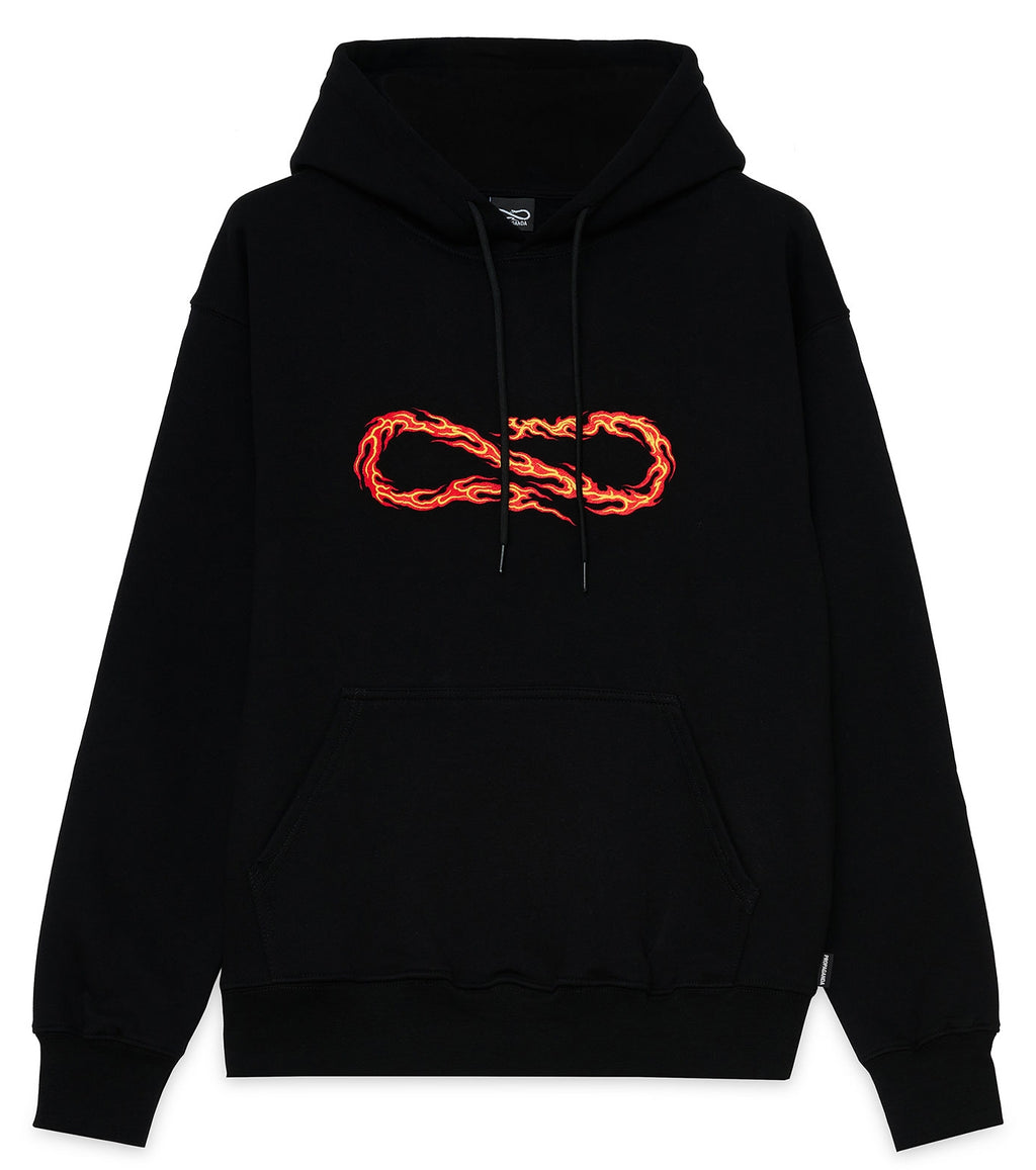 Propaganda Felpa Xv Flame Hoodie Black Uomo - 1