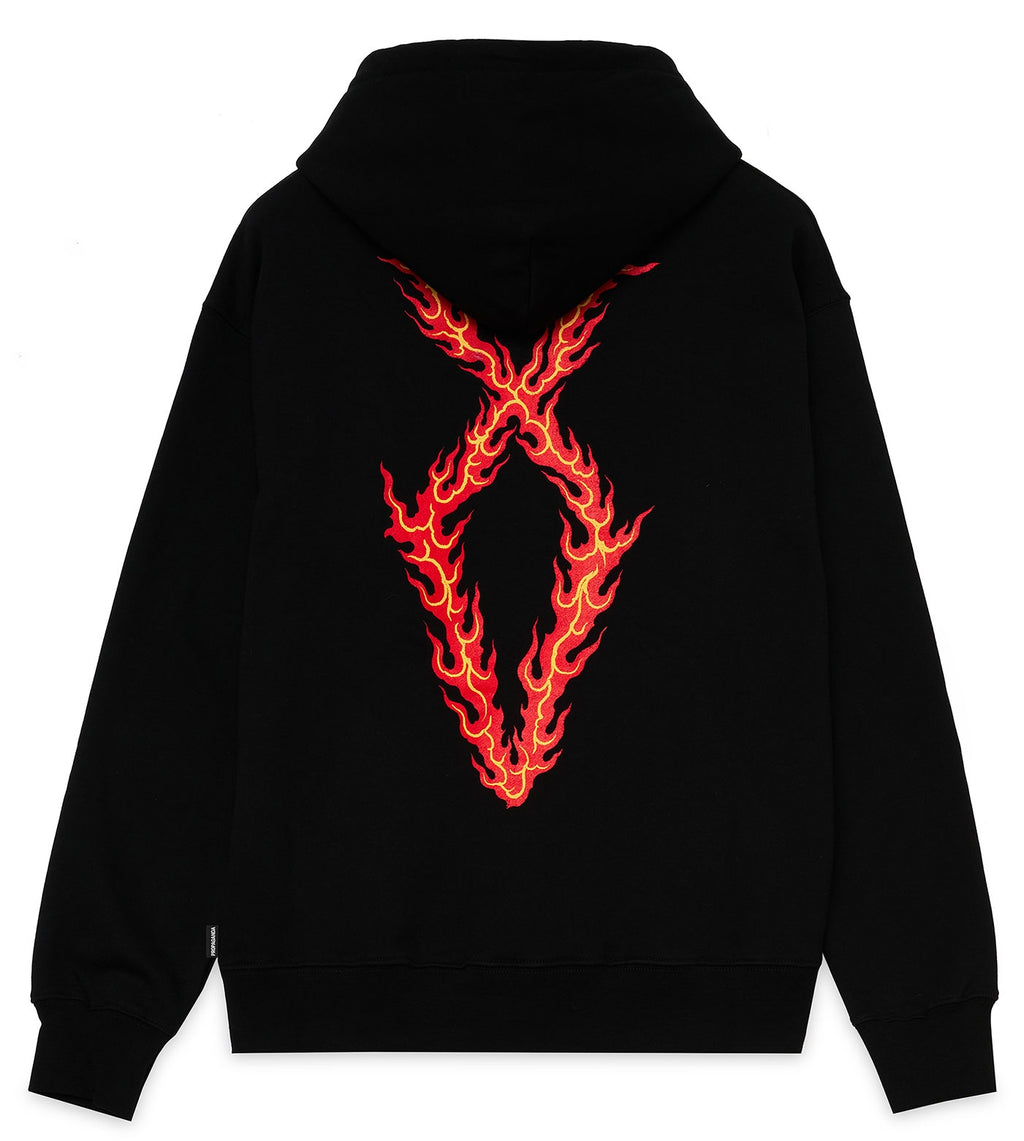 Propaganda Felpa Xv Flame Hoodie Black Uomo - 2