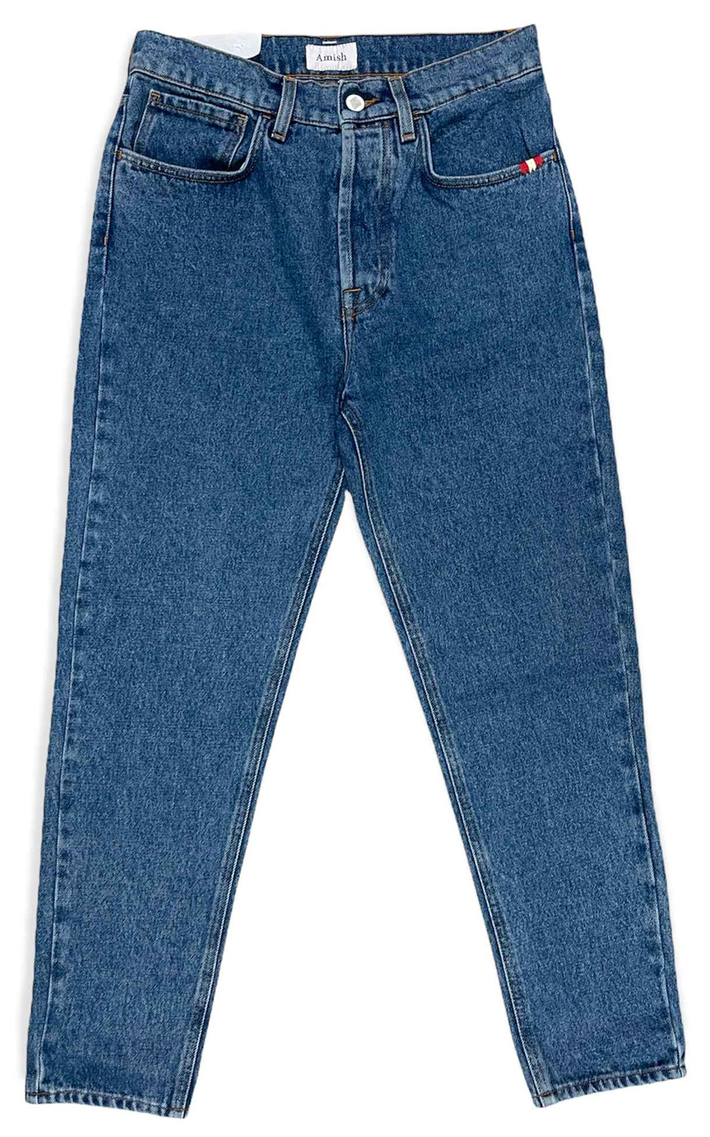 Amish Pantaloni Jeans Jeremiah Denim Stone Washed Blu Uomo - 1