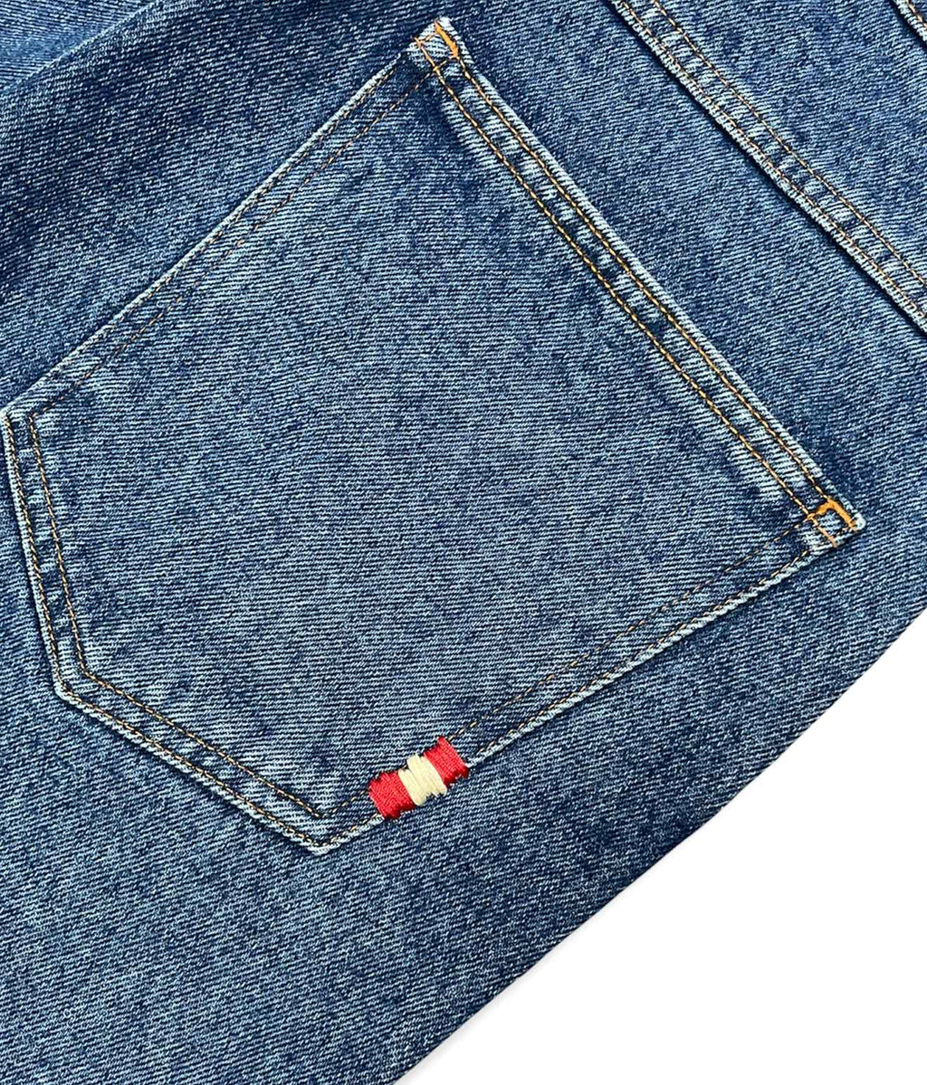 Amish Pantaloni Jeans Bernie Denim Stone Wash Blu Uomo - 4