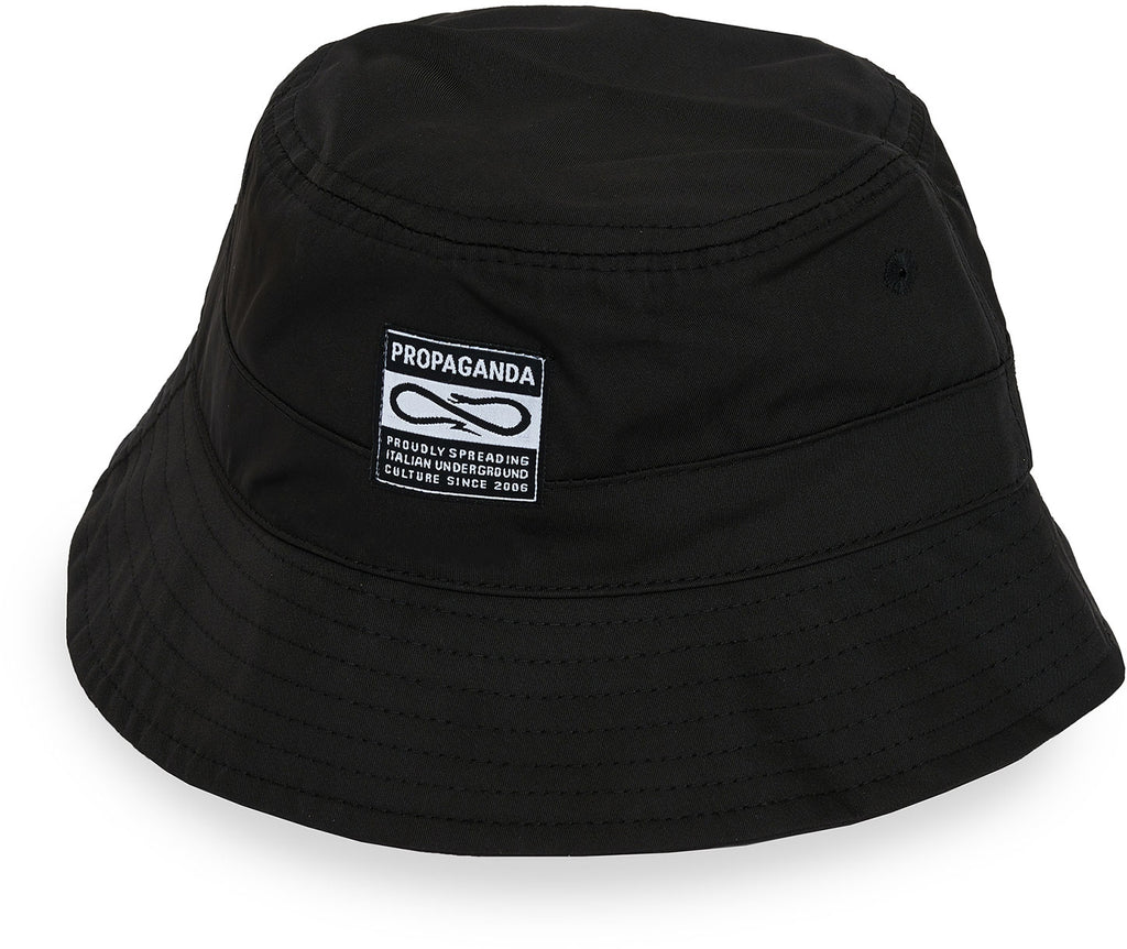 Propaganda Cappello Label Bucket Hat Black Unisex - 1