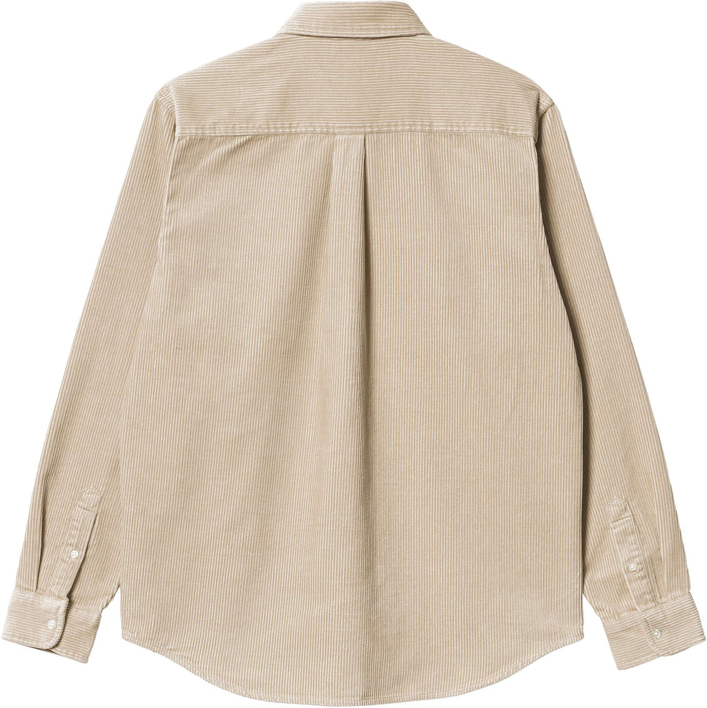 Carhartt Wip Camicia L/s Madison Cord Shirt Wall Black Uomo - 2