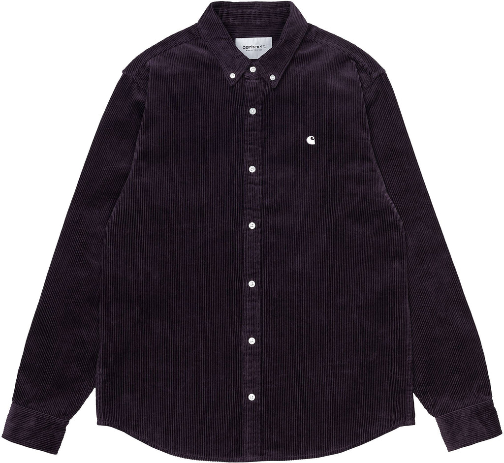 Carhartt Wip Camicia L/s Madison Cord Shirt Dark Iris Wax Uomo - 1