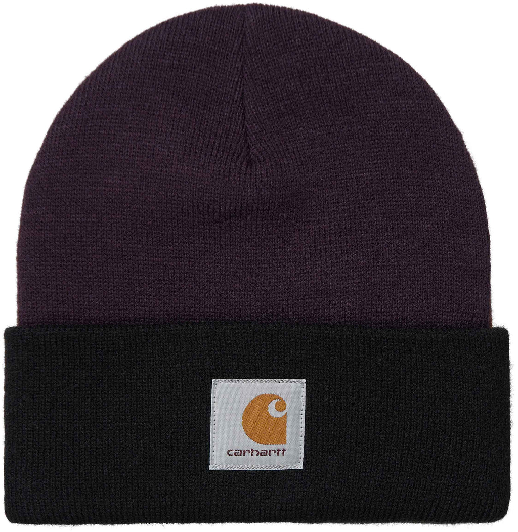 Carhartt Wip Cuffia Triple Beanie Tawny Dark Iris Black Uomo - 1
