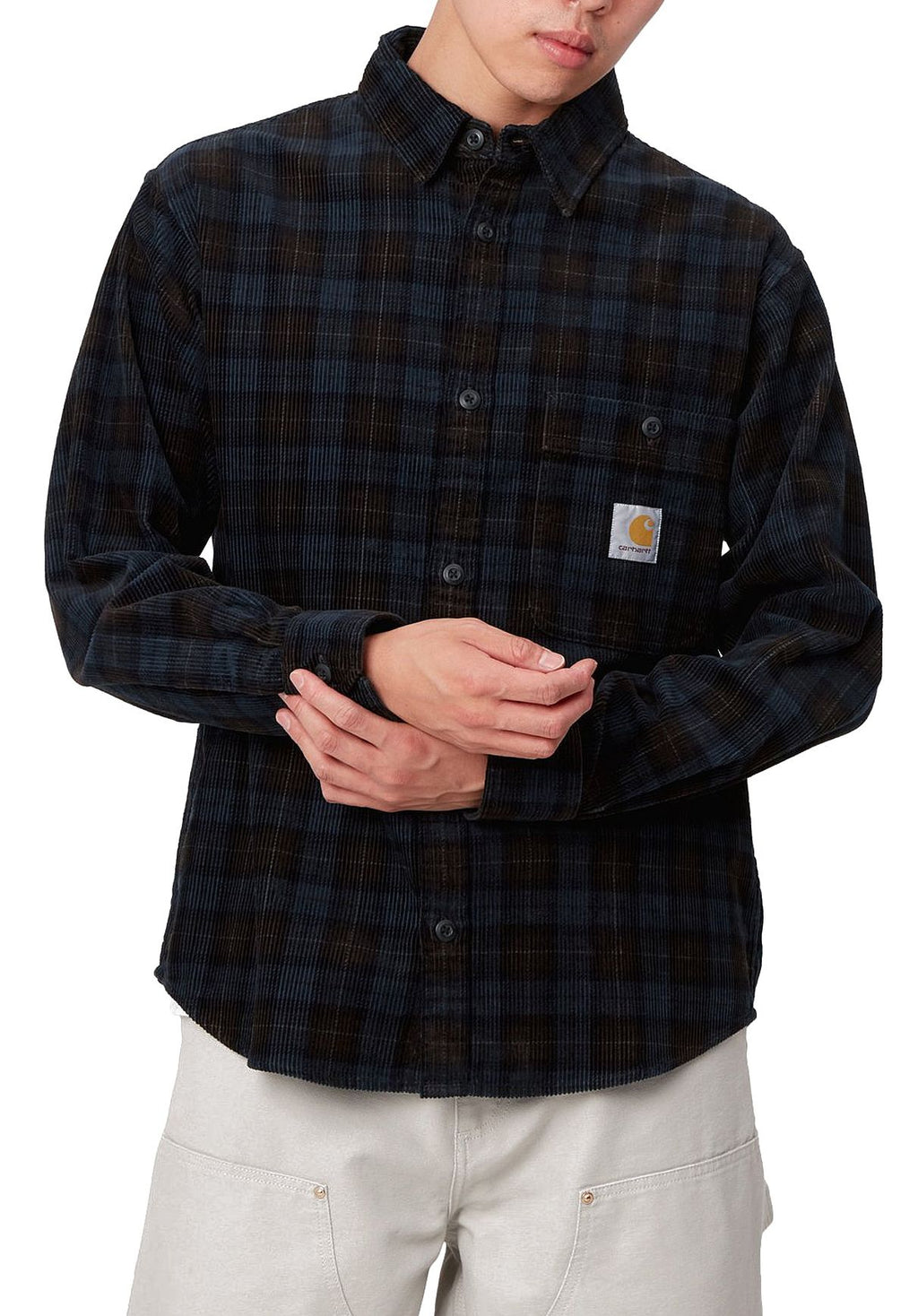 Carhartt Wip Camicia L/s Flint Shirt Breck Check Print Tobacco Uomo - 3