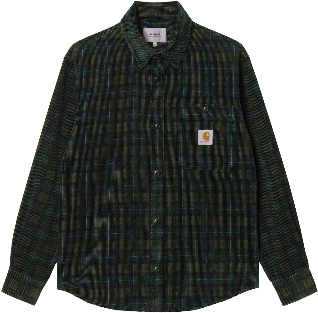 Carhartt Wip Camicia L/s Flint Shirt Breck Check Print Grove Uomo - 1