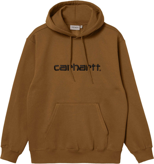 Carhartt Wip Felpa Hooded Sweat Hamilton Brown Black Uomo Marrone