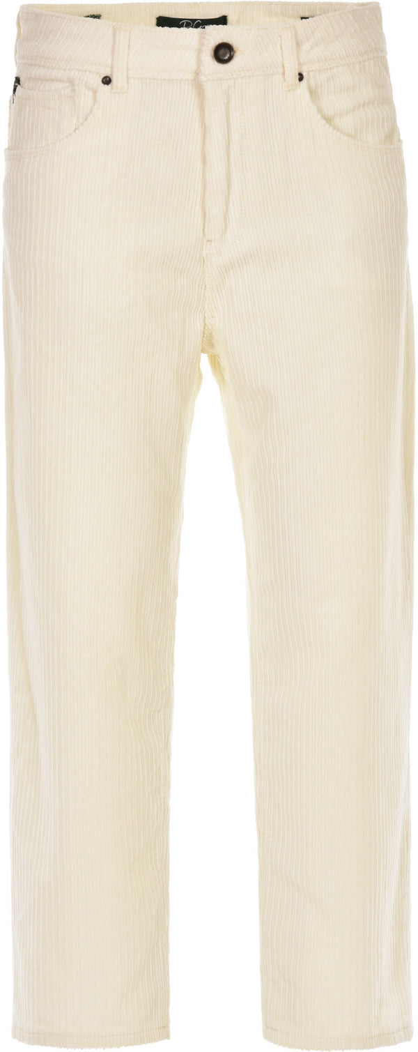 P.Grax pantaloni Welder Cord Overcrop Fit off white